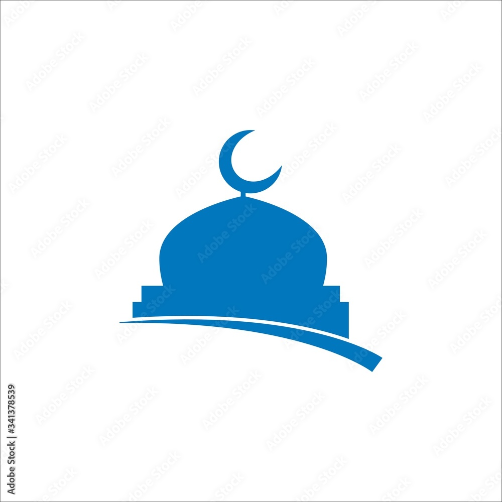 mosque colorful vector illustration isolated