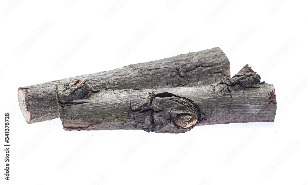 Fototapeta premium Pine logs on white background