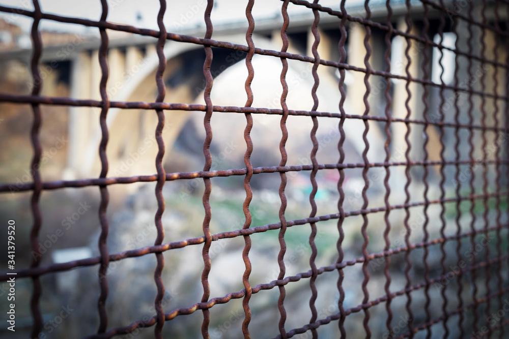 Wire mesh fence fenced area Wire mesh fence fenced area