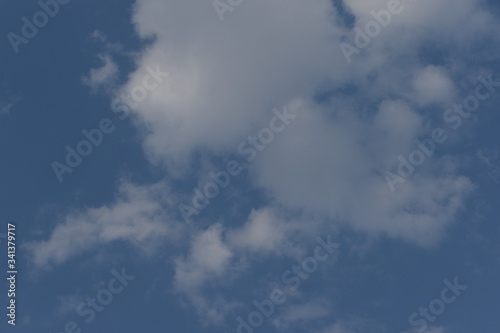 Blue Sky with White Clouds, Nature Background.