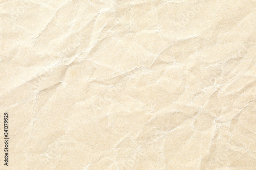 light yellow crumpled paper background texture 