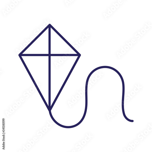 Isolated kite toy line style icon vector design