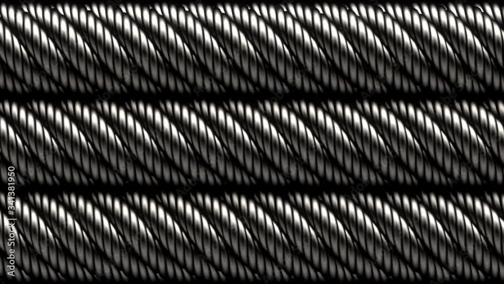 custom made wallpaper toronto digitalAbstract metal spiral ropes or metal cables shape rotation, seamless loop