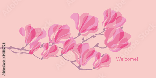 Rosy abstract decorative ma...