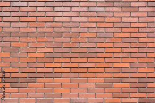 red brick smooth wall background