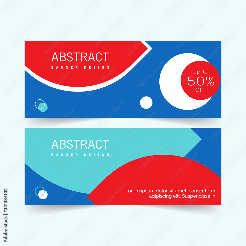 Abstract Banner Template Design. Horizontal header, web banner. Social Media Cover ads banner, flyer, social networks, talk bubble, poster. Vector illustratio Abstract Banner Template Design. Horizontal header, web banner. Social Media Cover ads banner, flyer, social networks, talk bubble, poster. Vector illustratio