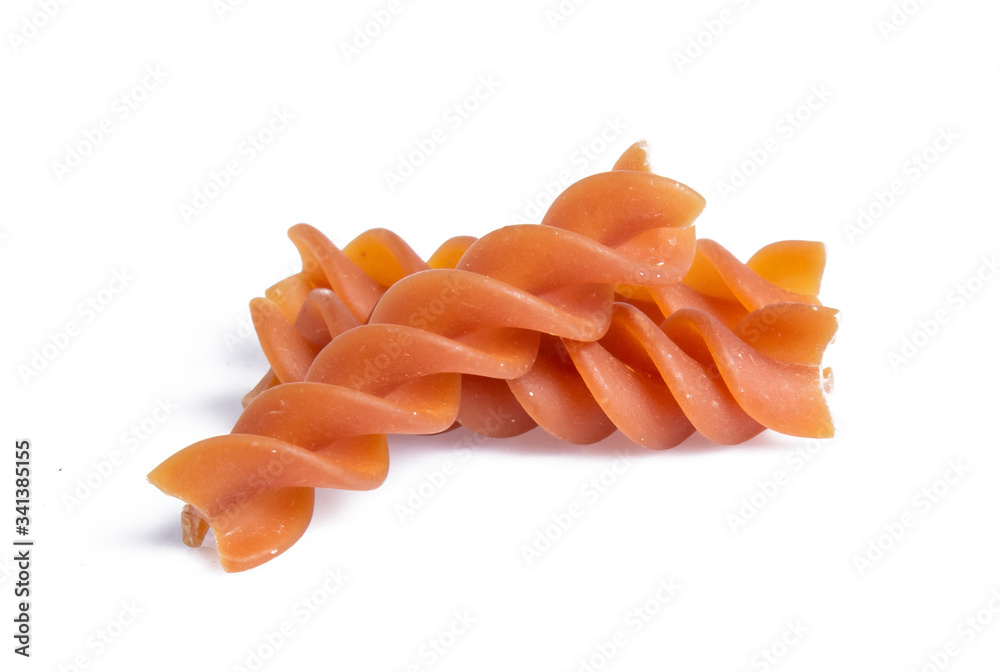raw pasta isolated on white background raw pasta isolated on white background