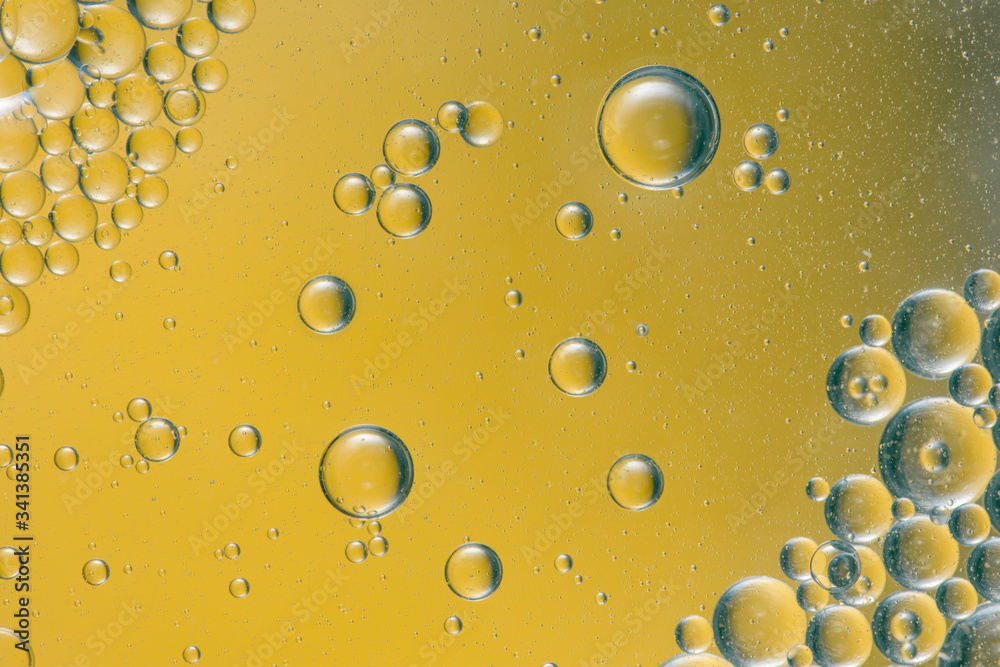 Colored air bubbles in water Colored air bubbles in water