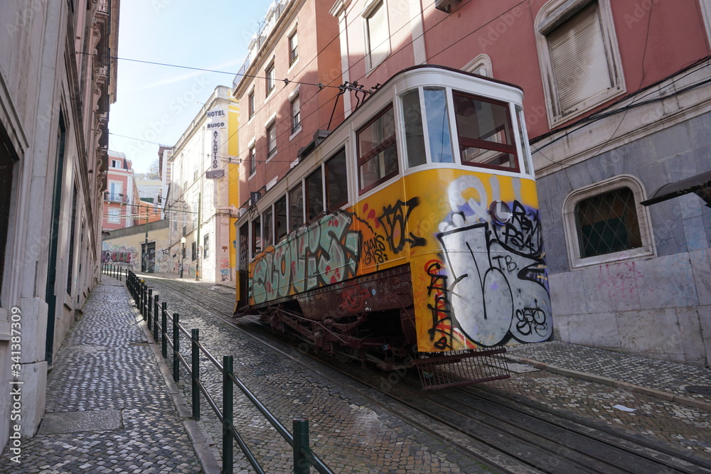 Fototapeta premium tram in Lisbon Portugal