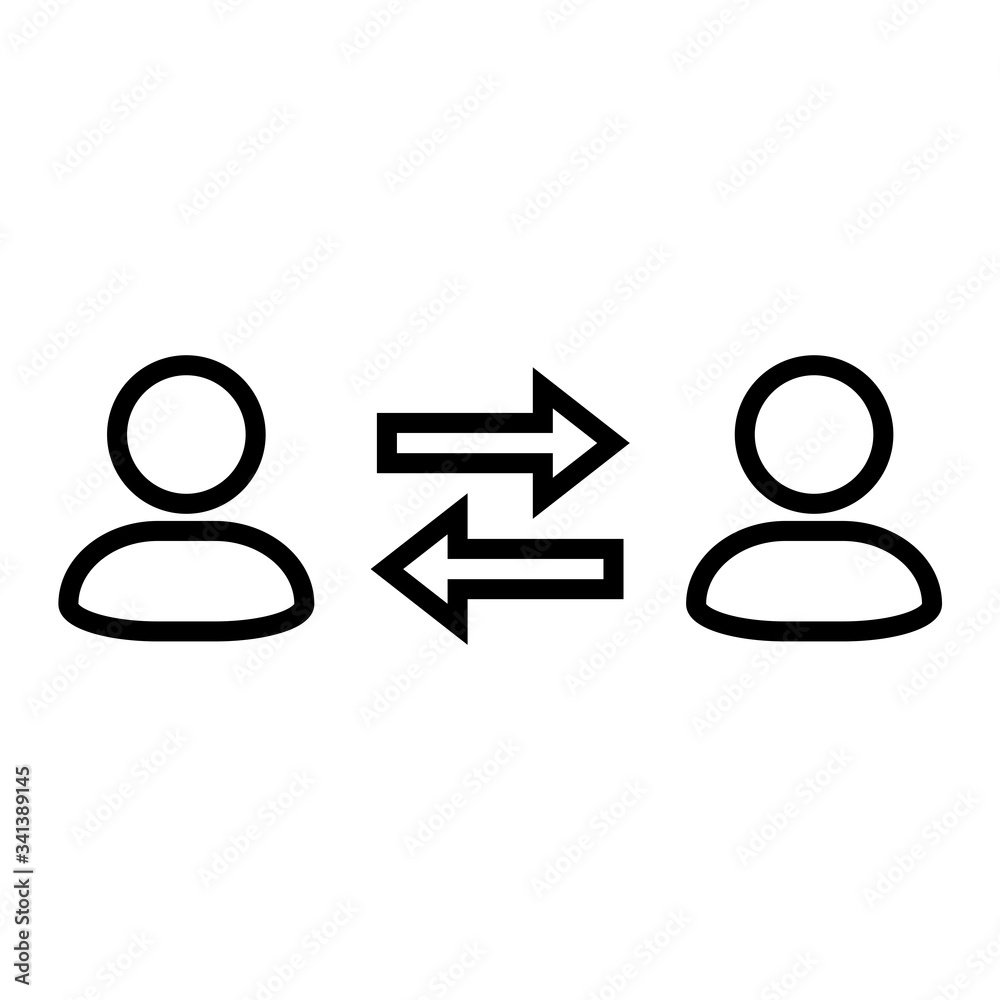 People Connection Vector Design Icon Template People Connection Vector Design Icon Template