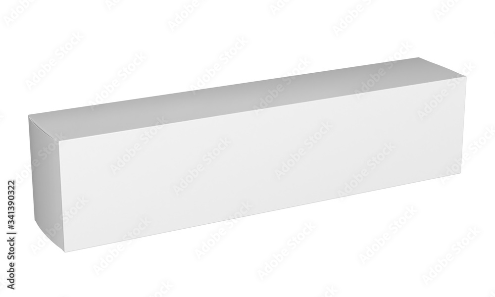 Naklejka premium Toothpaste package. Paper product container box template. 3d render