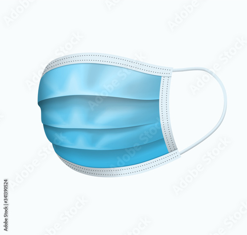 Medical face mask isolated on white background. Vector illustration