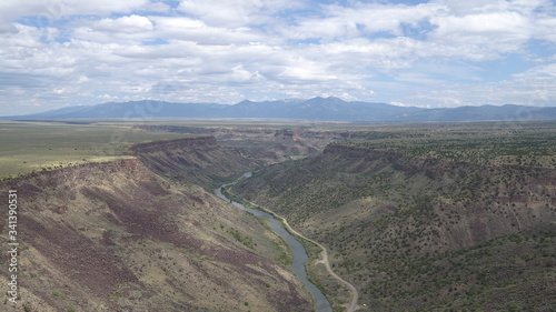 The Rio Grande Gorge, New Mexico - Shot in D-Log for Optimal Editing.  © Aerial Stock Footage