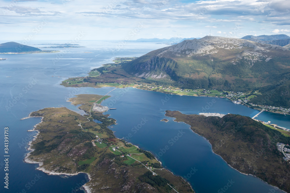 Aerial view of fjords in Norway Aerial view of fjords in Norway