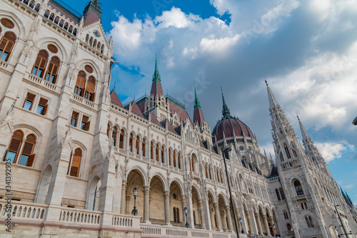 urban panorama of the city of Budapest in Hungary