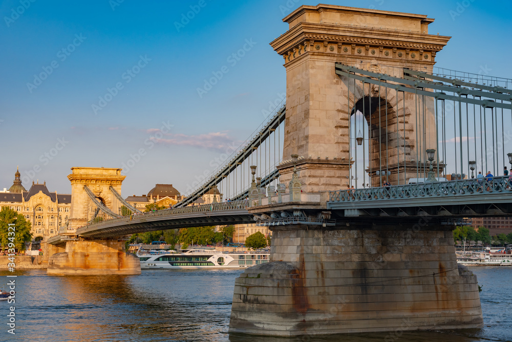 Obraz premium urban panorama of the city of Budapest in Hungary