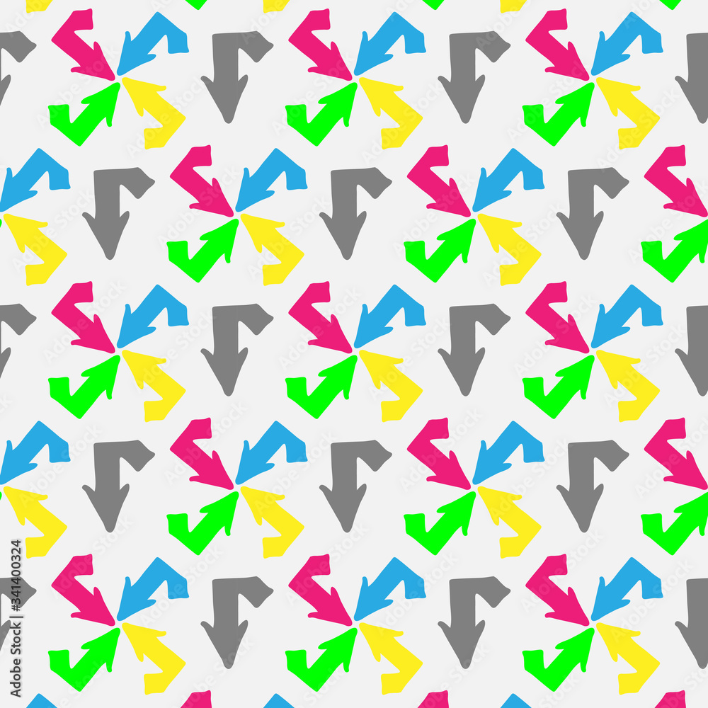vector illustration, seamless pattern, hand drawn arrows pointer. vector illustration, seamless pattern, hand drawn arrows pointer.