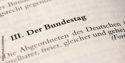 Bundestag im Grundgesetz