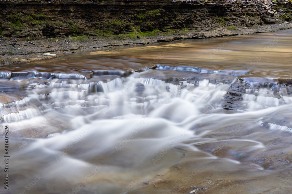 water flowing in stream water flowing in stream