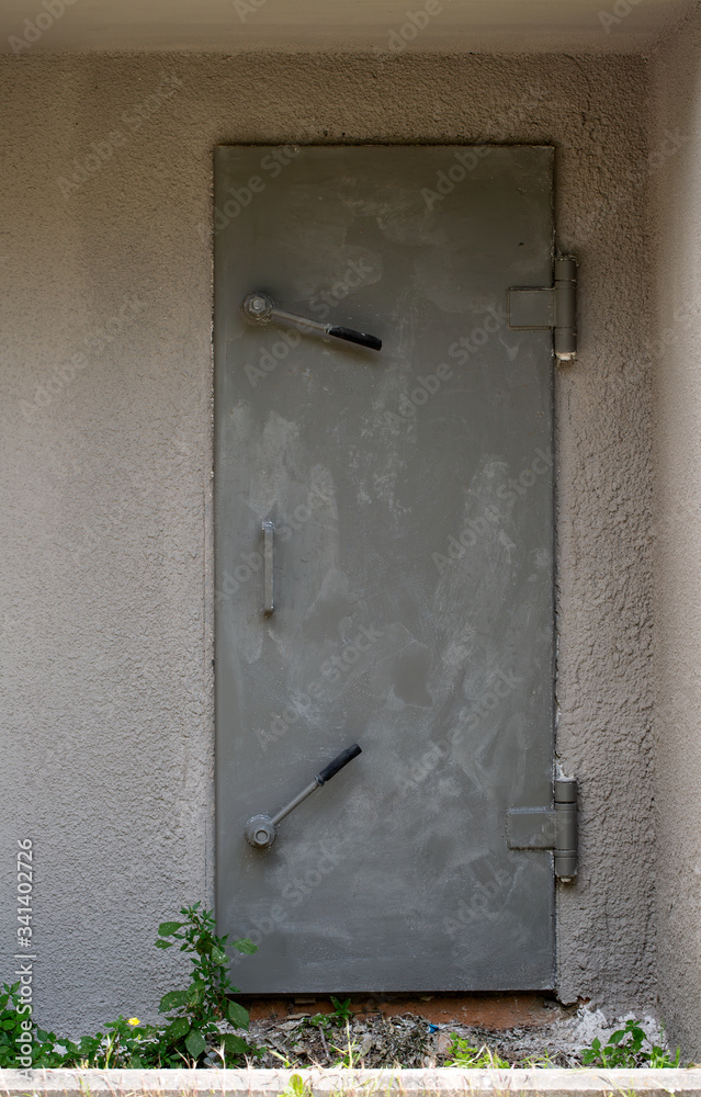 old metal door with lock