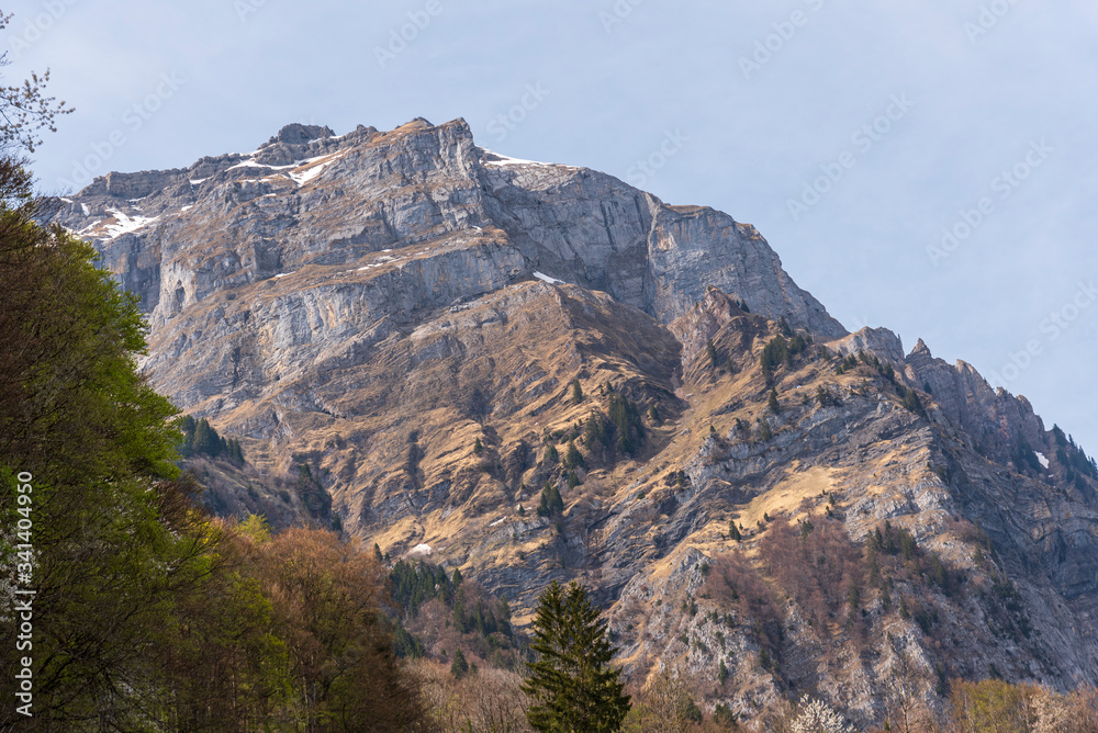 Glärnisch rocky mountain peaks in Glarus