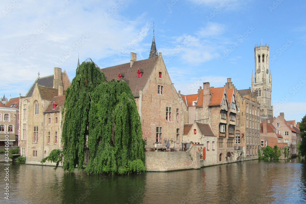 Obraz premium Classic Traditional Bruges Brugge Scene Travel Tourism 