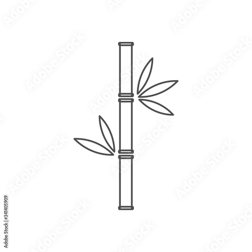 Bamboo brunch vector stock illustration isolated on white background