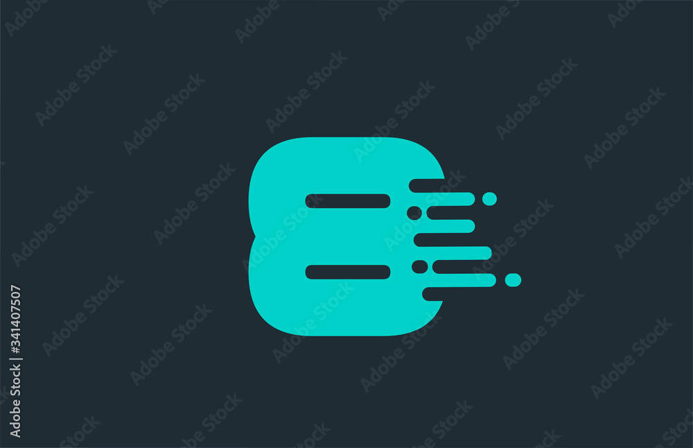 8 eight blue number logo icon with line design for company and business 8 eight blue number logo icon with line design for company and business