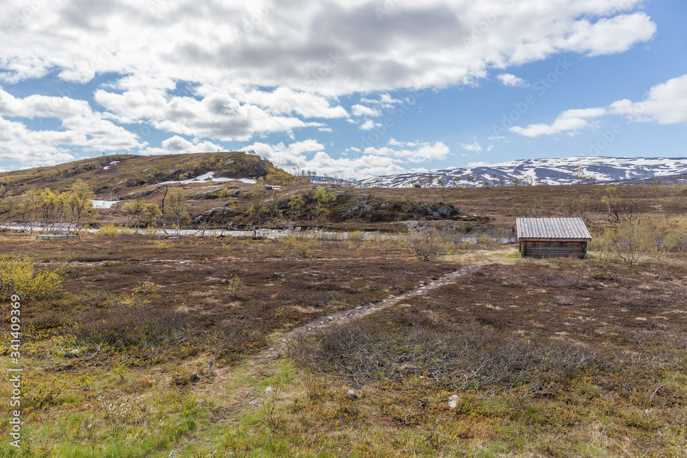 Swedish mountains border with norway. snow peaksSwedish mountains border with norway. snow peaks