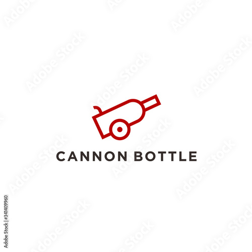 cannon bottle logo vector designs