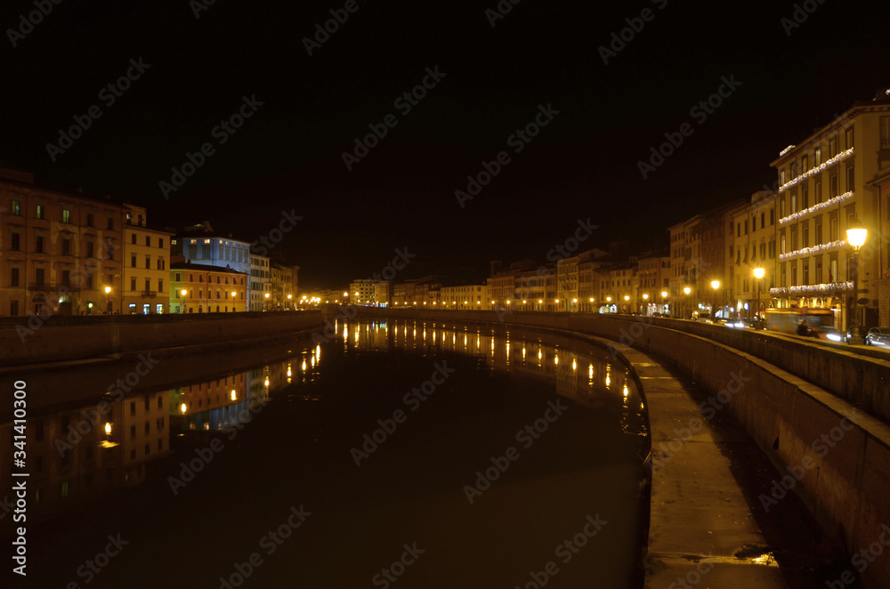 Night Landascape of river Arno