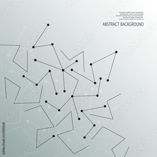 Vector technology conceptual poster with multiple. DNA chane connections, gene symbols backdrop, deoxyribonucleic acid thread-like chain vector illustration