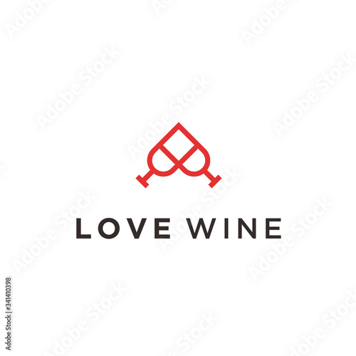 love wine logo vector designs