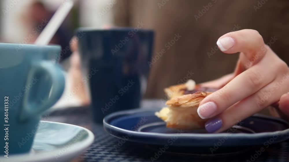 Fancy English Tea and Cakes Served on a Cutlery Fancy English Tea and Cakes Served on a Cutlery