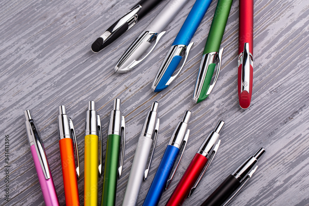 Moscow, Russia - 01/22/2020:
Ball and pen handles are multicolored, with different furniture and color range Moscow, Russia - 01/22/2020:
Ball and pen handles are multicolored, with different furniture and color range