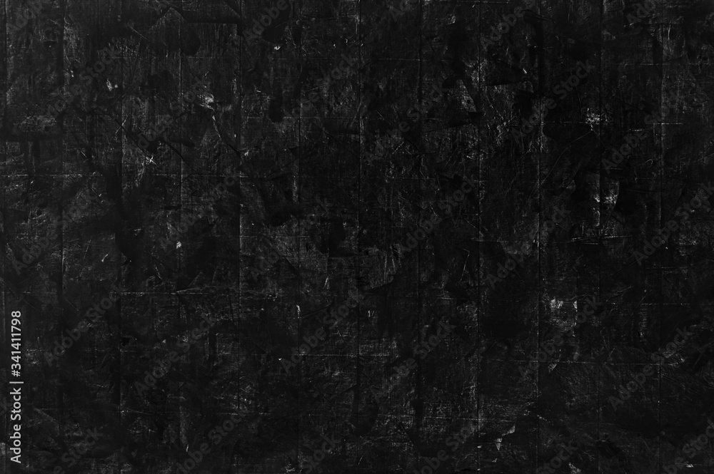Beautiful abstract grunge decorative stucco wall background. Art stylized texture banner. Vintage plaster texture. Rough strokes. Black, dark.