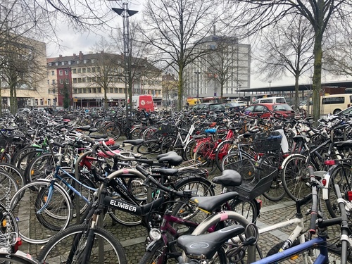 bicycle parking at osnabrueck station photo