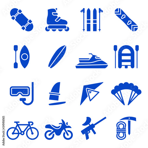 Set of extreme sports icons. Vector illustration