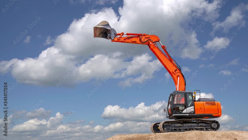 excavator on a construction site