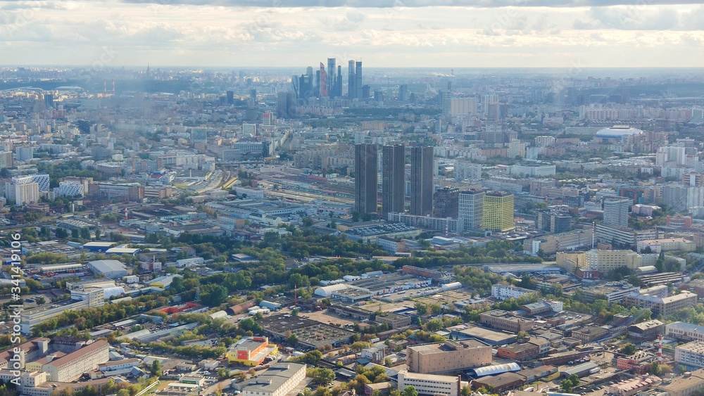 aerial view of Moscow