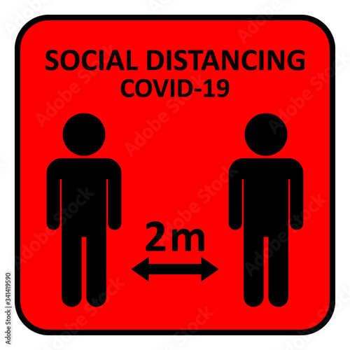 Illustration of social distancing.