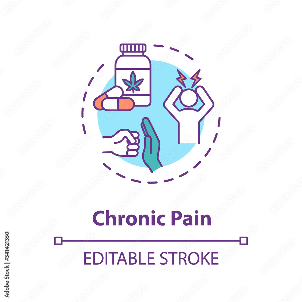 Chronic pain concept icon