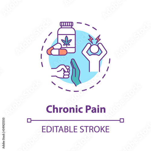 Chronic pain concept icon