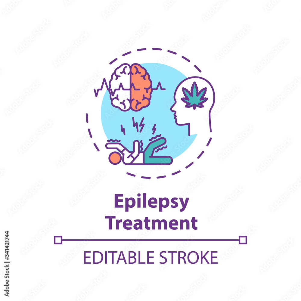 Epilepsy treatment concept icon