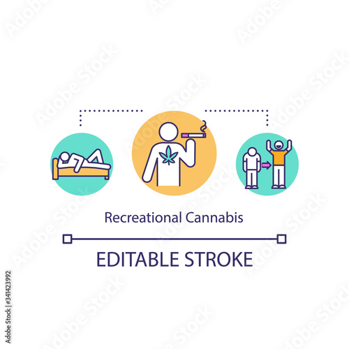Recreational cannabis concept icon