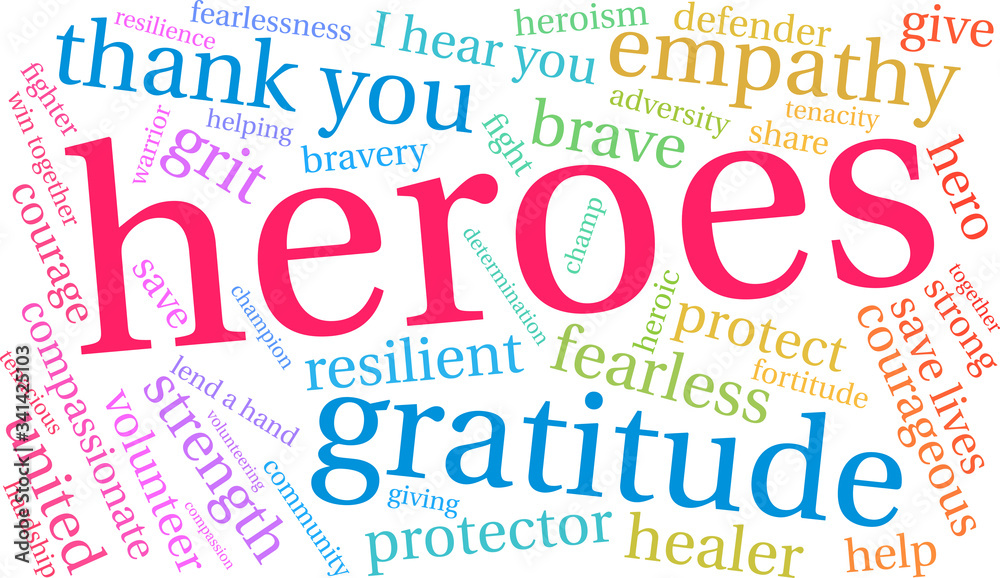 Heroes word cloud on a white background. Heroes word cloud on a white background.