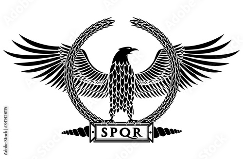 Roman eagle logo vector illustration