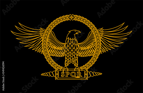 Roman eagle logo vector illustration