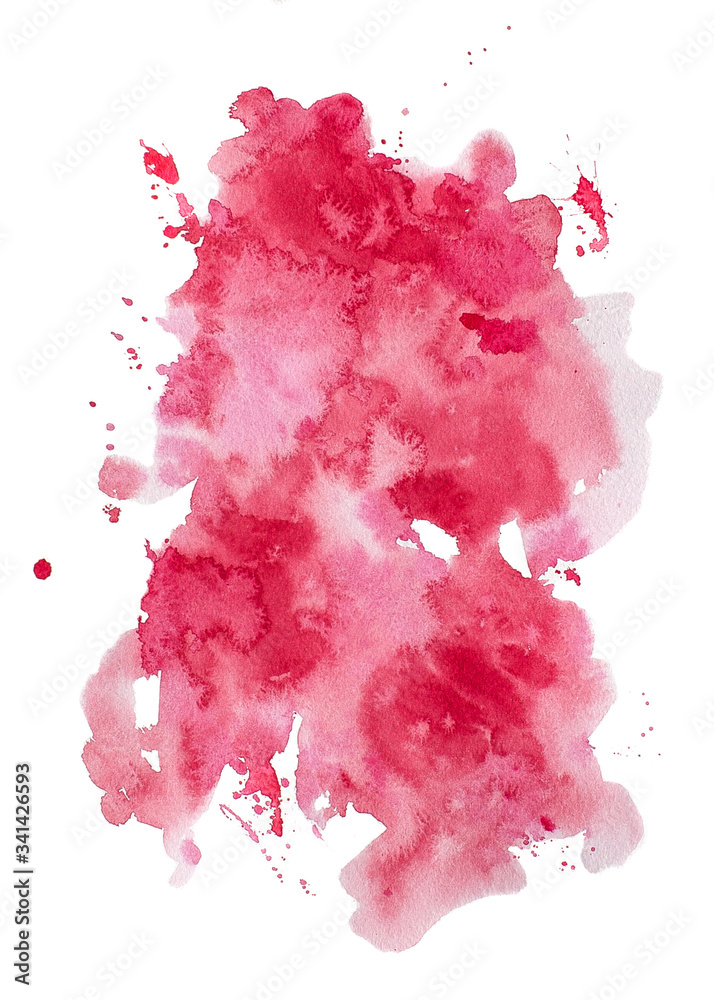 Abstract watercolor pink background. Raster illustration