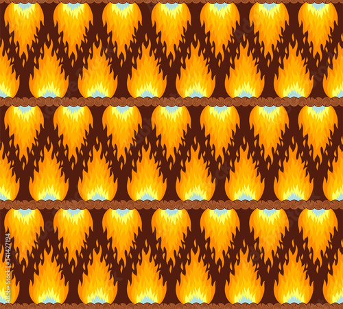 A Seamless Background with stylized fire.